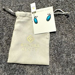 Kendra Scott Lee Drop Earrings - Turquoise and Gunmetal